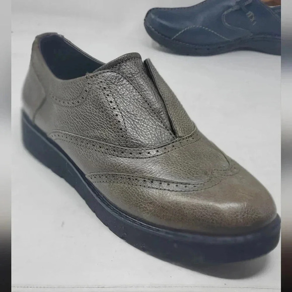 Bussola Liverpool Libby Oxford Shoes Khaki Womens Size 36 US 5.5 Slip On Loafers - Picture 2 of 11